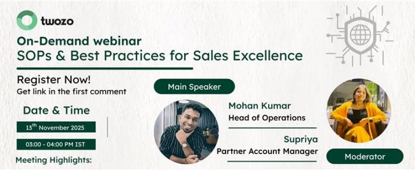 Webinar on SOPs & Best Practices for Sales Excellence by Twozo