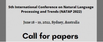 5th International Conference on Natural Language Processing and Trends (NATAP 2022)