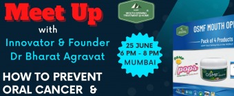 Meet Innovator & Founder Dr Bharat Agravat of the OSMF Mouth Opening treatment DIY Kit How to prevent Oral Cancer @ home at Mumbai