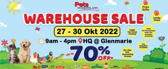 Pets Wonderland | Warehouse Sales 2022 | 27 Oct - 30 Oct 2022