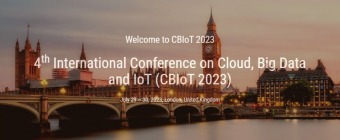 4th International Conference on Cloud, Big Data and IoT (CBIoT 2023)