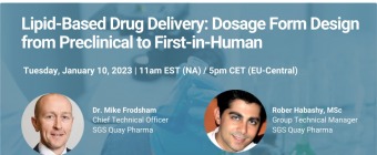 Webinar - Lipid-Based Drug Delivery: Dosage Form Design from Preclinical to First-in-Human
