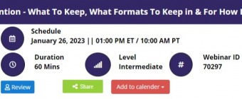 Payroll Record Retention - What To Keep, What Formats To Keep in & For How Long To Keep it?