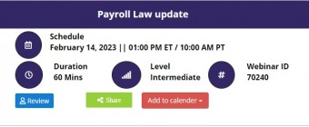Payroll Law update