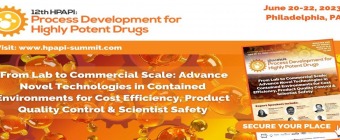 12th HPAPI: Process Development for Highly Potent Drugs