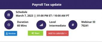 Payroll Tax update