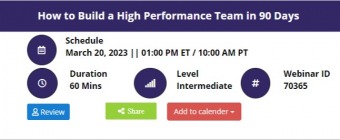 How to Build a High Performance Team in 90 Days
