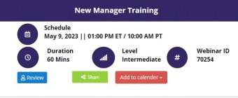 New Manager Training