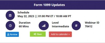 Form 1099 Updates