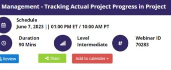 Project Management - Tracking Actual Project Progress in Project