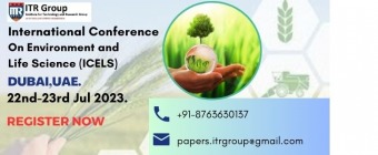 International Conference on Environment and Life Science (ICELS), which will be held at Dubai, United Arab Emirates, on 22nd-23rd Jul 2023.