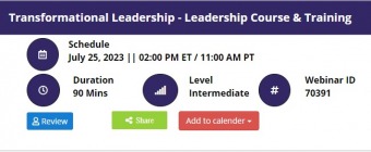 Transformational Leadership - Leadership Course & Training