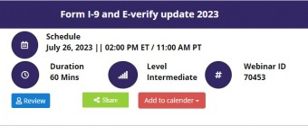 Form I-9 and E-verify update 2023