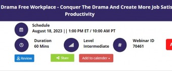 How To Create A Drama Free Workplace - Conquer The Drama And Create More Job Satisfaction and Productivity