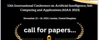 13th International Conference on Artificial Intelligence, Soft Computing and Applications (AIAA 2023)