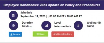 Employee Handbooks: 2023 Update on Policy and Procedures