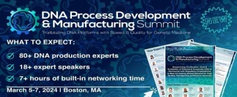 DNA Process Development and Manufacturing Summit | Boston, MA | March 5-7, 2024