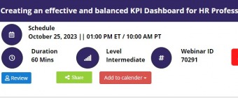 Microsoft Excel: Creating an effective and balanced KPI Dashboard for HR Professionals