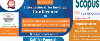 4 International Conference On Recent Trends In Engineering Technology And Management 2024