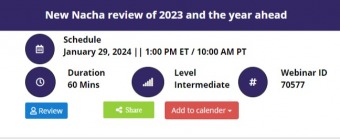 New Nacha review of 2023 and the year ahead