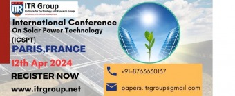 International Conference on Solar Power Technology(ICSPT), which will be held at Paris,France, on 12th Apr 2024