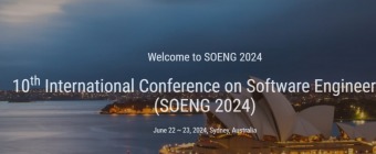 10th International Conference on Software Engineering (SOENG 2024)