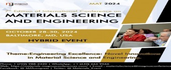 7th Edition of International Conference on Materials Science and Engineering