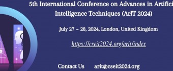 5th International Conference on Advances in Artificial Intelligence Techniques (ArIT 2024)