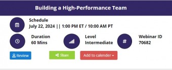Building a High-Performance Team