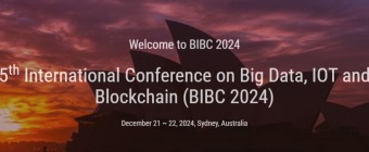 5th International Conference on Big Data, IOT and Blockchain (BIBC 2024)