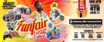 Today's peer funfair (biggest family fun day in Ghana