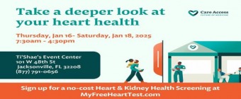 Free Heart and Kidney Screening - Jacksonville, January 2025