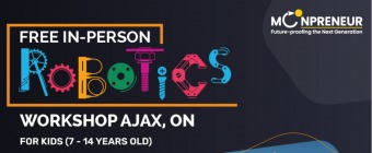 In-person Free Robotics Workshop in Ajax, ON by Moonpreneur