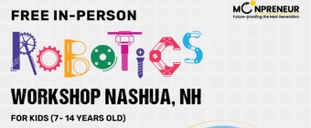 In-person Free Robotics Workshop in Nashua, NH by Moonpreneur