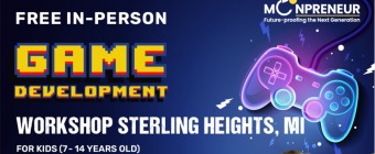 Free Game Development Workshop in Sterling Heights, MI by Moonpreneur