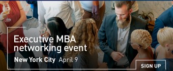 Executive MBA networking cocktail event, New York City