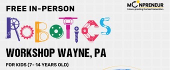 In-person Free Robotics Workshop in Wayne, PA by Moonpreneur