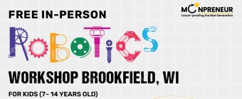 In-person Free Robotics Workshop in Brookfield, WI by Moonpreneur