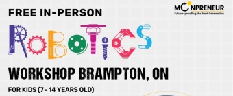  In-person Free Robotics Workshop in Brampton, ON by Moonpreneur