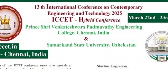 13 th International Conference on Contemporary Engineering and Technology 2025 