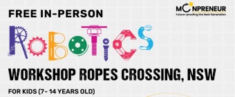 In-person Free Robotics Workshop in Ropes Crossing, NSW  by Moonpreneur