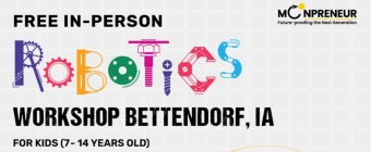  In-person Free Robotics Workshop in Bettendorf, IA by Moonpreneur