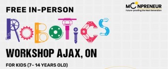  In-person Free Robotics Workshop in Ajax, ON by Moonpreneur