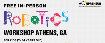  In-person Free Robotics Workshop in Athens, GA by Moonpreneur