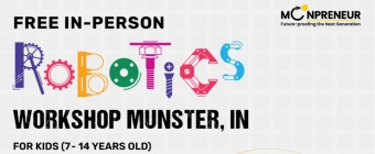  In-person Free Robotics Workshop in Munster, IN by Moonpreneur