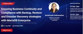 Business Continuity & Compliance with MariaDB Backup & Recovery Tools