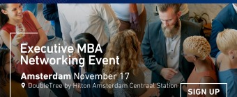 Executive MBA event in Amsterdam with a Networking Cocktail