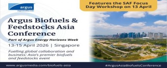 Argus Biofuels and Feedstocks Asia Conference, April 2026, Singapore