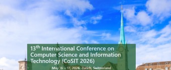 13th International Conference on Computer Science and Information Technology (CoSIT 2026)