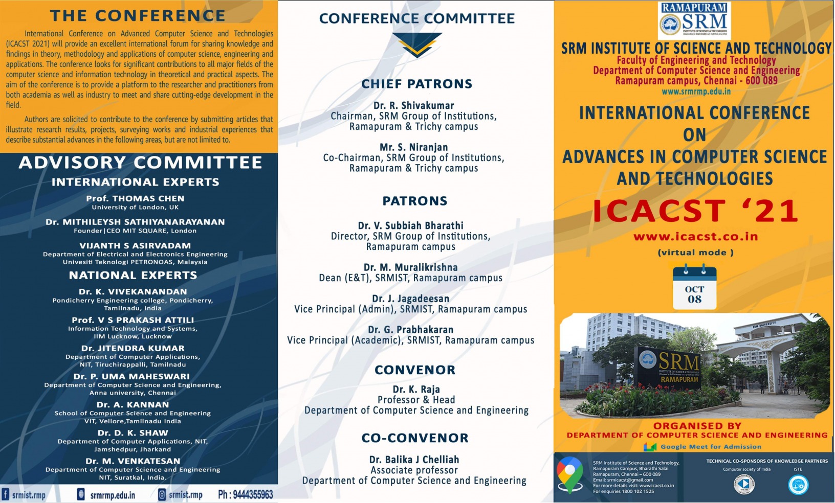 ICACST, INTERNATIONAL CONFERENCE ON ADVANCES IN COMPUTER SCIENCE AND TECHNOLOGIES